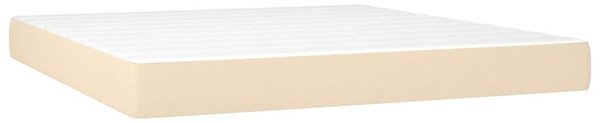 Box spring postel s matrací krémová 160x200 cm textil 3131526