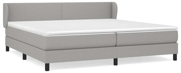 Box spring postel s matrací světle šedá 200 x 200 cm textil 3126109