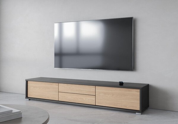 TV stolek Fiora 39 (antracit + dub olejovaný)