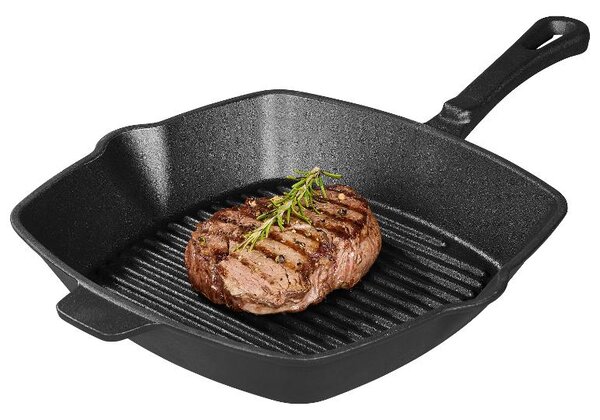Grillmeister Litinová grilovací pánev, 25 cm (hranatá) (100387958001)