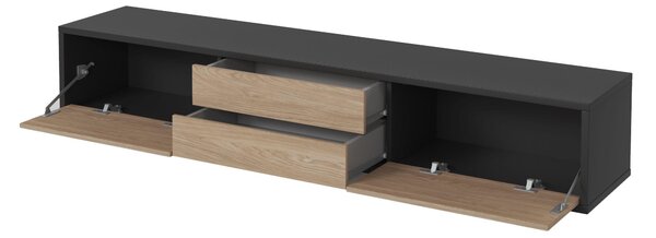 TV stolek Fiora 39 (antracit + dub olejovaný)