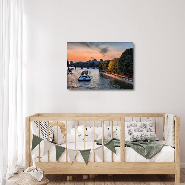 Skleněný obraz - loď na vyhlídkové plavbě (70x50 cm)