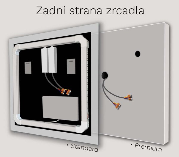 SMART Zrcadlo do koupelny s LED osvětlením M1 premium + SmartScreen with Google Chromecast