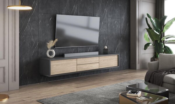 TV stolek Fiora 39 (antracit + dub olejovaný)