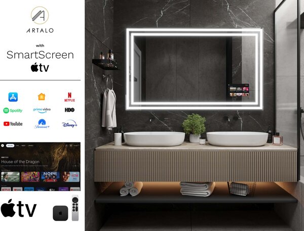 Zrcadlo do koupelny s LED osvětlením M3 premium