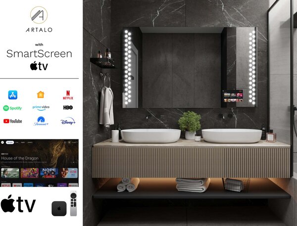 Zrcadlo do koupelny s LED osvětlením M10 premium