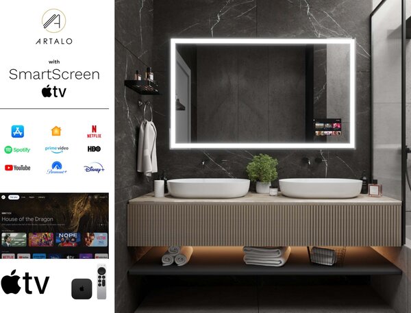 Zrcadlo do koupelny s LED osvětlením M1 premium