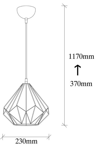ASIR Lustr DIAMOND černá