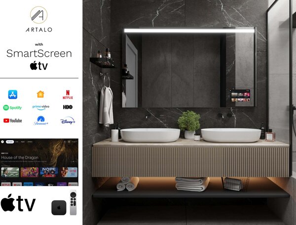 Zrcadlo do koupelny s LED osvětlením M12 premium