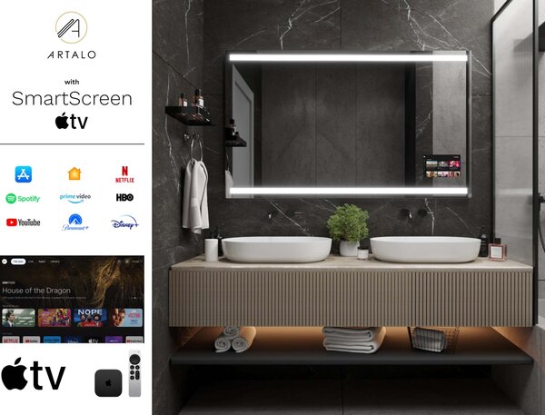 Zrcadlo do koupelny s LED osvětlením M11 premium