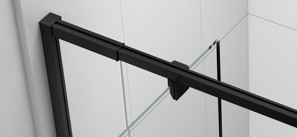 Polysan Polysan, EASY BLACK otočné sprchové dveře 760-900mm, sklo Brick, EL1638B