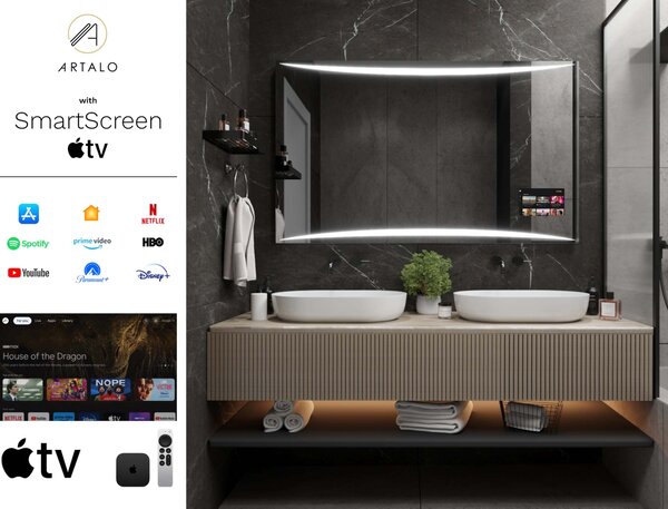 Zrcadlo do koupelny s LED osvětlením M16 premium