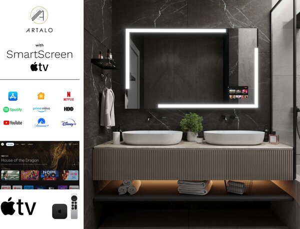 Zrcadlo do koupelny s LED osvětlením M23 premium