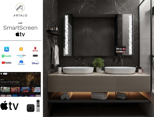 Zrcadlo do koupelny s LED osvětlením M22 premium