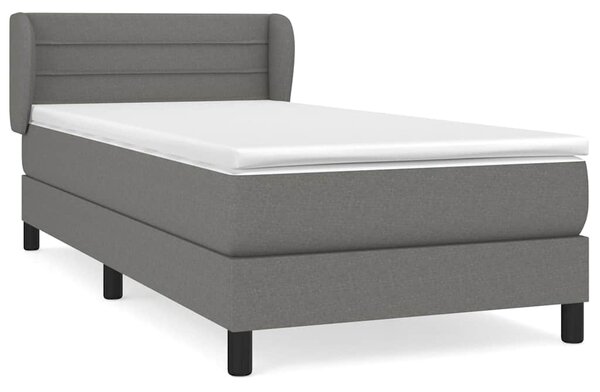 Box spring postel s matrací tmavě šedá 80 x 200 cm textil 3126278