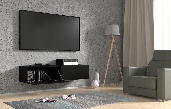 TV stolek/skříňka Banksy 140 (černá). Akce -11%