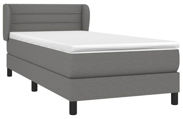 Box spring postel s matrací tmavě šedá 80 x 200 cm textil 3126278