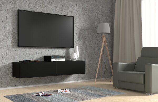 TV stolek/skříňka Banksy 160 (černá). Akce -11%