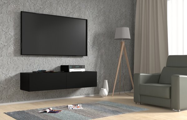 TV stolek/skříňka Banksy 140 (černá). Akce -11%