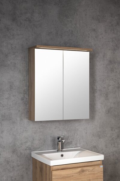 Aqualine Aqualine, KAWA STRIP Galerka s LED osvětlením 70x70x22cm, bílá, WGL70S