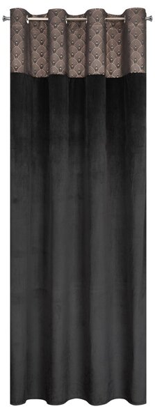 ZATEMŇOVACÍ ZÁVĚS NA KROUŽCÍCH AGNES 140X250 CM ČERNÁ