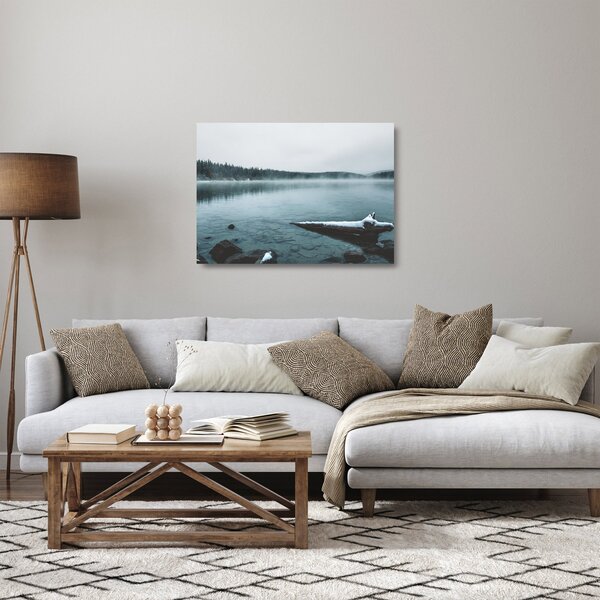 Skleněný obraz - ledové severské jezero (70x50 cm)