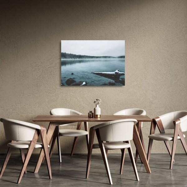 Skleněný obraz - ledové severské jezero (70x50 cm)