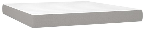 Box spring postel s matrací světle šedá 160 x 200 cm textil 3137005