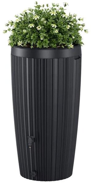 SUD na dešťovou vodu MIKA 240 L, antracit s kohoutkem 3/4