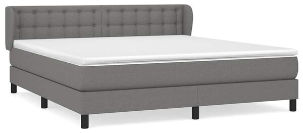 Box spring postel s matrací tmavě šedá 160x200 cm textil 3126574