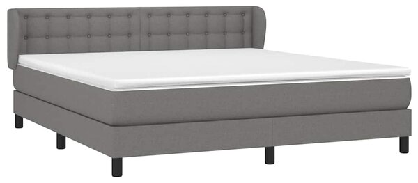 Box spring postel s matrací tmavě šedá 160x200 cm textil 3126574