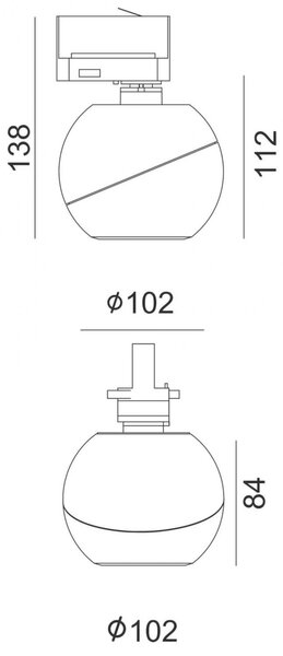 VÝPRODEJ VZORKU Deko-Light kolejnicový systém 3-fázový 230V Bellatrix 220-240V AC/50-60Hz 10,80 W 3000 K černá 707078
