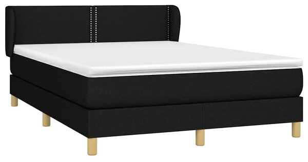 Box spring postel s matrací černá 140 x 190 cm textil 3126719