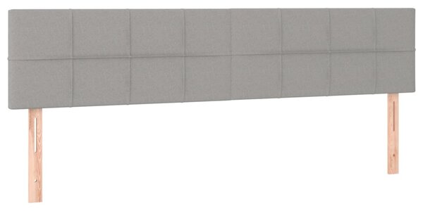 Box spring postel s matrací a LED světle šedá 200x200 cm textil 3133741