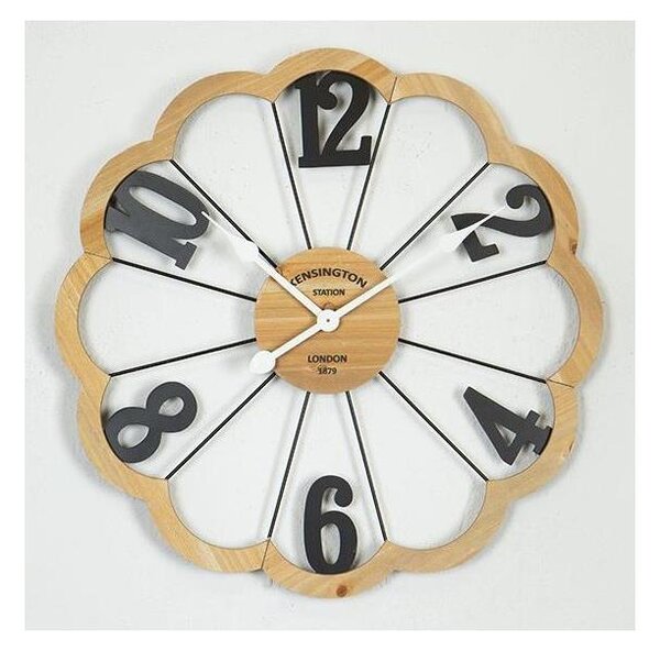 Nástěnné hodiny 1xAA pr. 60 cm béžová/černá