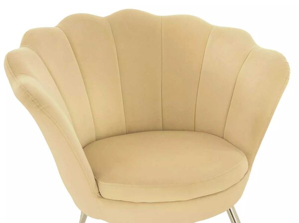 LuxuryForm DESIGN Křeslo FREY VELUR s černými nohami - medové