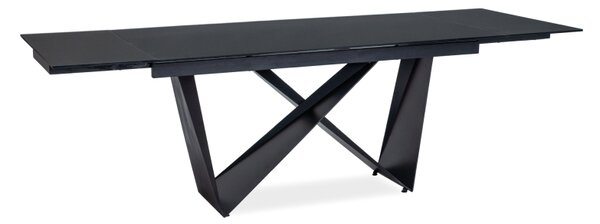 Černý jídelní stůl CAVALLI 160(240)X90, rozkládací