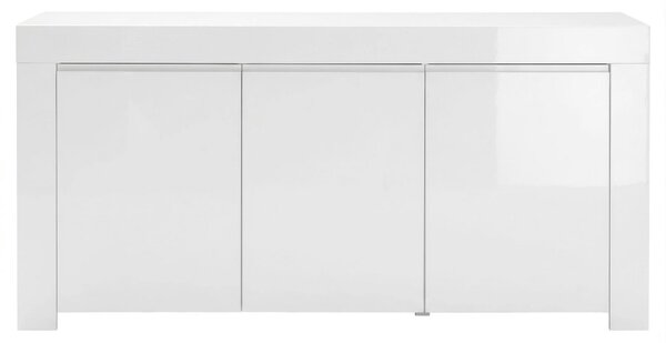 ŠIROKÁ KOMODA, vysoce lesklá bílá, 160/84/50 cm MID.YOU - Online Only komody, Online Only