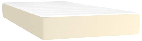 Box spring postel s matrací krémová 100x200 cm umělá kůže 3127177