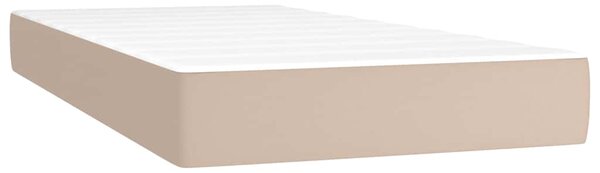 Box spring postel s matrací cappuccino 90x200 cm umělá kůže 3130762