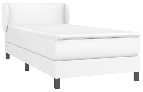 Box spring postel s matrací bílá 80 x 200 cm umělá kůže 3127158