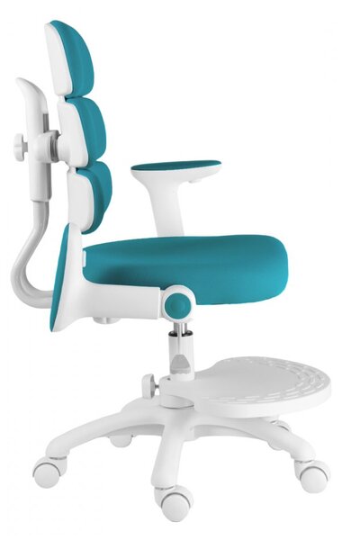 Dětská rostoucí židle Neoseat KIDDY THREE — látka, pratelný potah, tyrkysová