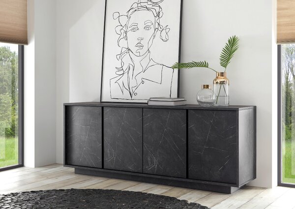 ŠIROKÁ KOMODA, antracitová, 180/79/43 cm MID.YOU - Online Only komody, Online Only