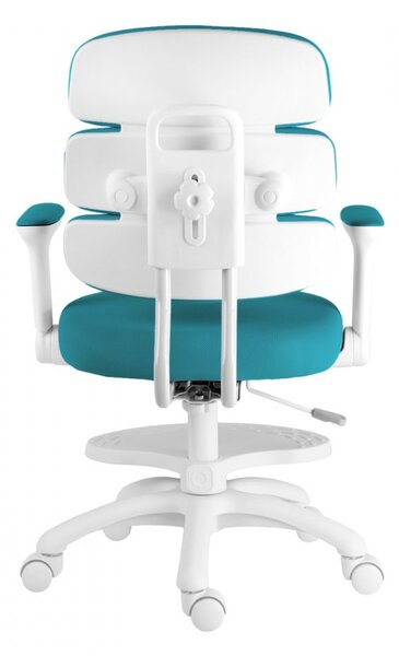 Dětská rostoucí židle Neoseat KIDDY THREE — látka, pratelný potah, tyrkysová