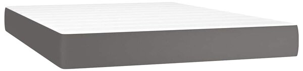 Box spring postel s matrací šedá 140x200 cm umělá kůže 3128917