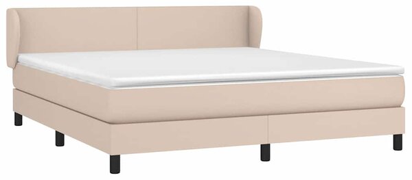 Box spring postel s matrací cappuccino 180 x 200 cm umělá kůže 3127210
