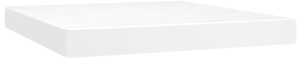 Box spring postel s matrací bílá 160x200 cm umělá kůže 3130668