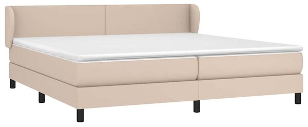 Box spring postel s matrací cappuccino 200 x 200 cm umělá kůže 3127216