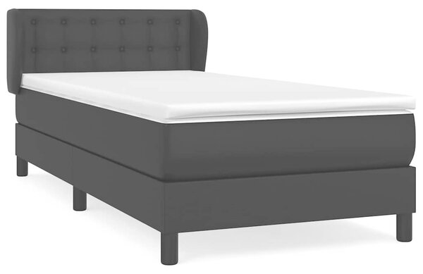 Box spring postel s matrací černá 90x190 cm umělá kůže 3127283