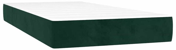 Box spring postel s matrací tmavě zelená 80 x 200 cm samet 3130868